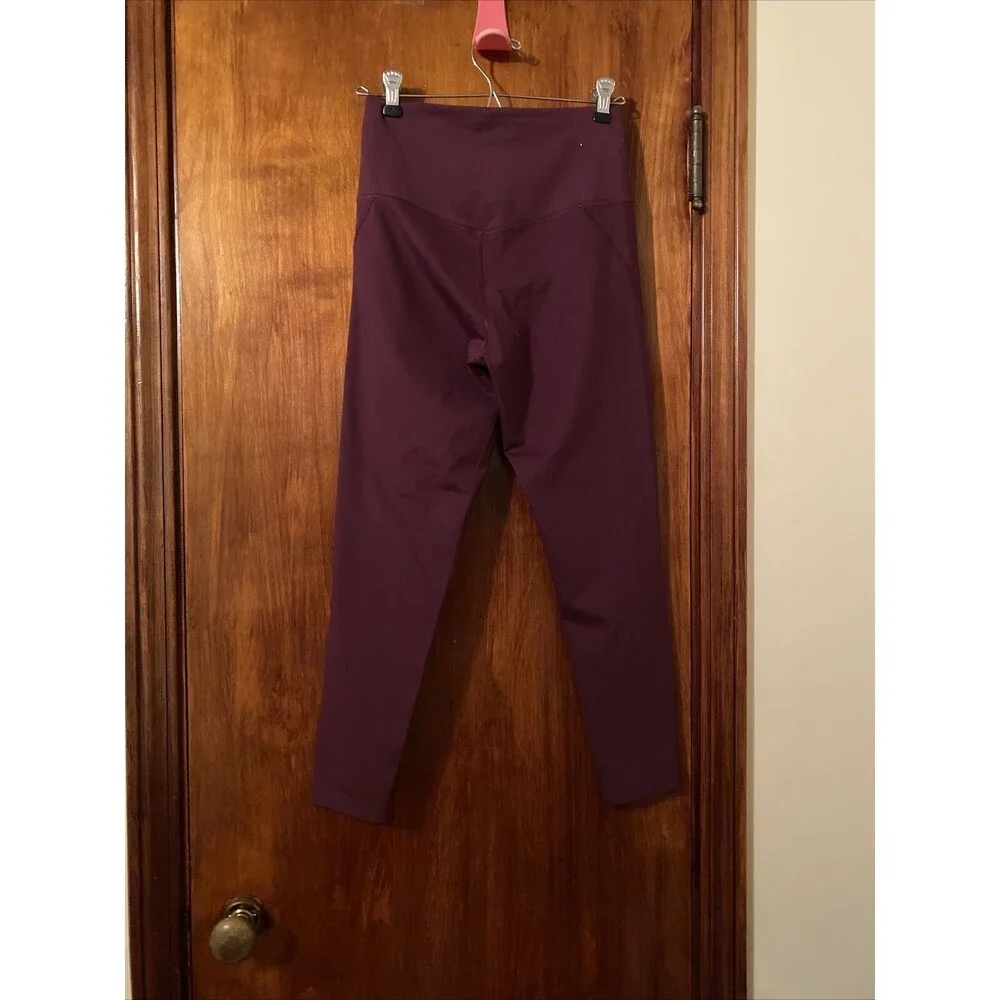 Girlfriend Collective Leggings Purple Plum High Rise Activewear 7/8 Length Small - Picture 6 of 8
